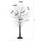 5ft. Pre-Lit Artificial Halloween Black Twig Tree with Bats and 50 Warm White LED Lights